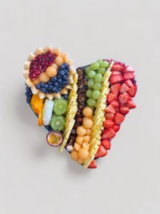 מגש פירות לב