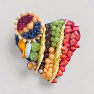 מגש פירות לב