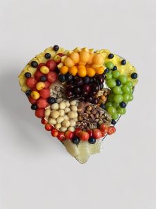 מגש פירות לב